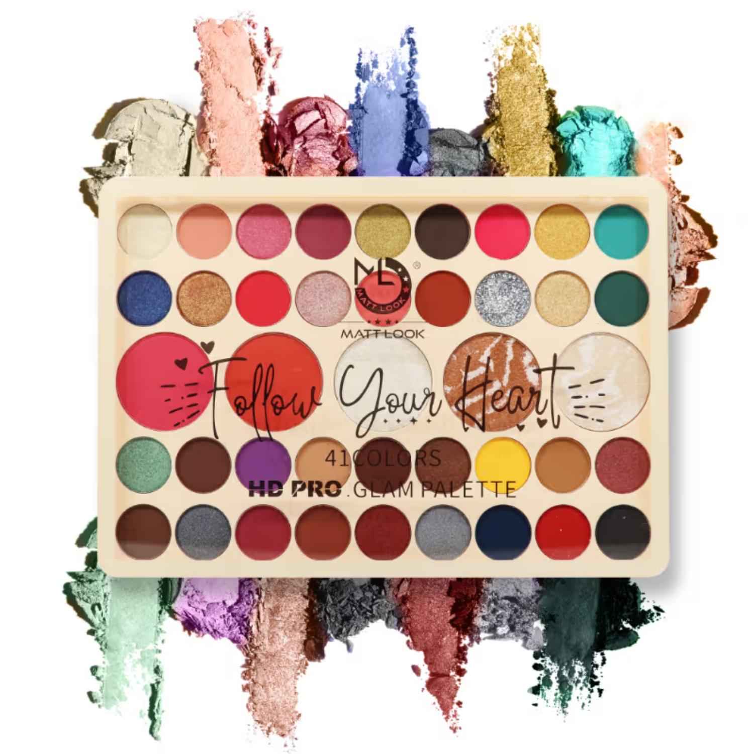 Buy Mattlook 41 Colours HD PRO Glam Palette, Multicolor-2 (41.6 gm) - Purplle