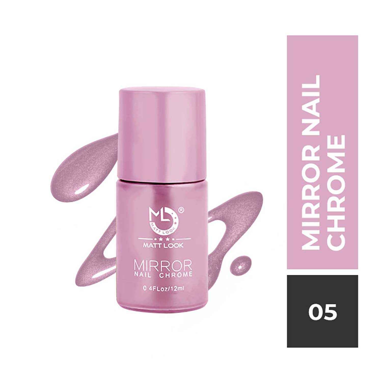 Buy Matt look Shine Like Mirror Nail Chrome, B-Pink (12ml) - Purplle