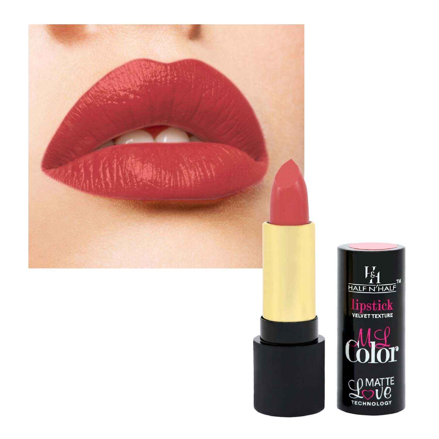 Buy Half N Half Velvet Matte Texture Lipstick My Colour, Flamingo (3.8 gm) - Purplle