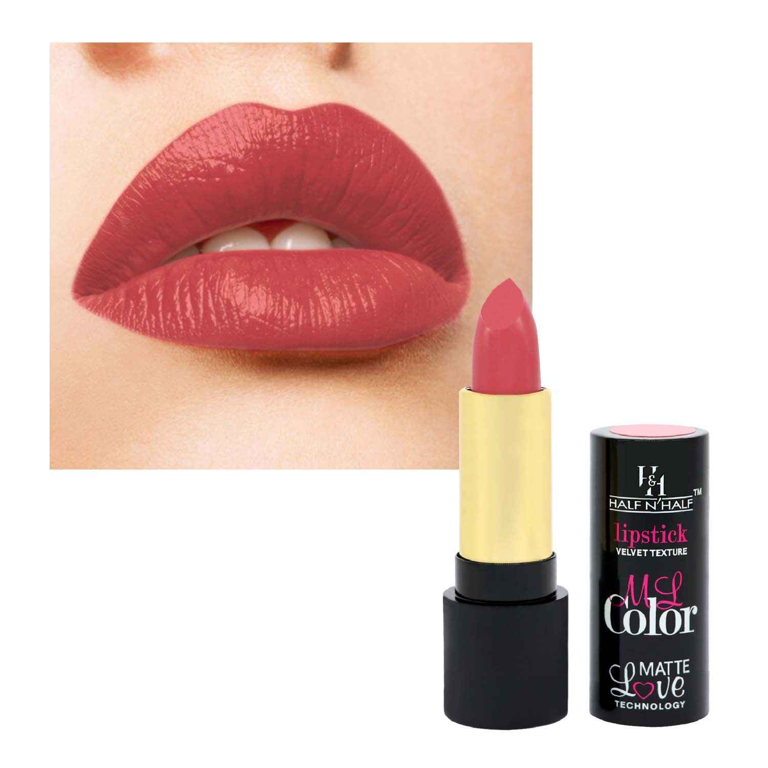 Buy Half N Half Velvet Matte Texture Lipstick My Colour, Peach-Twist (3.8 gm) - Purplle
