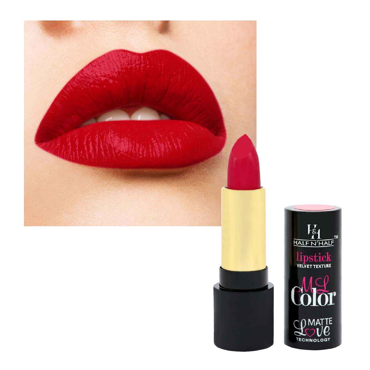 Buy Half N Half Velvet Matte Texture Lipstick My Colour, All-Fired-Up (3.8 gm) - Purplle