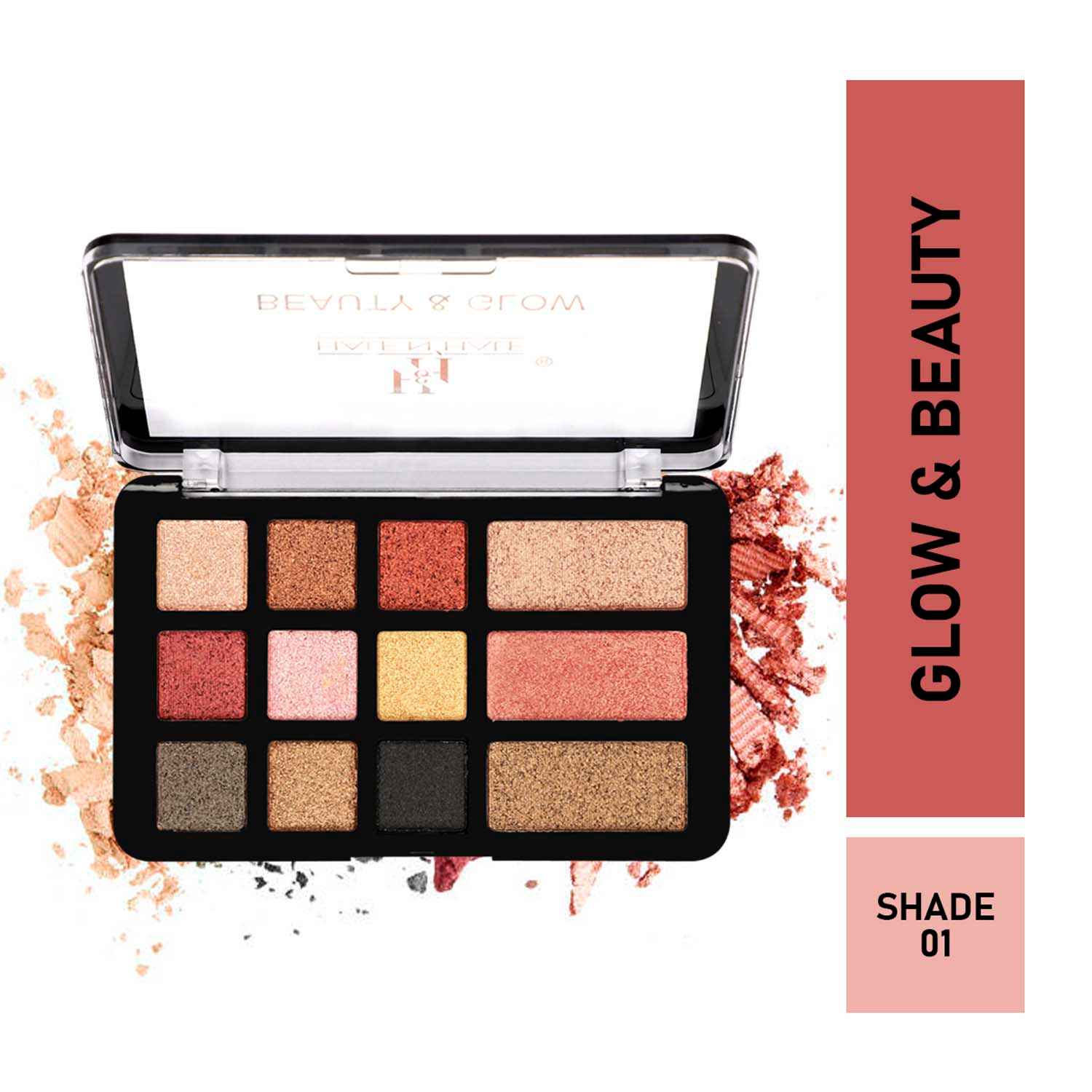 Buy Half N Half Beauty Glow, Ultra Pro Makeup Eyeshadow Multicolour Palette 01 True Story (18g) - Purplle