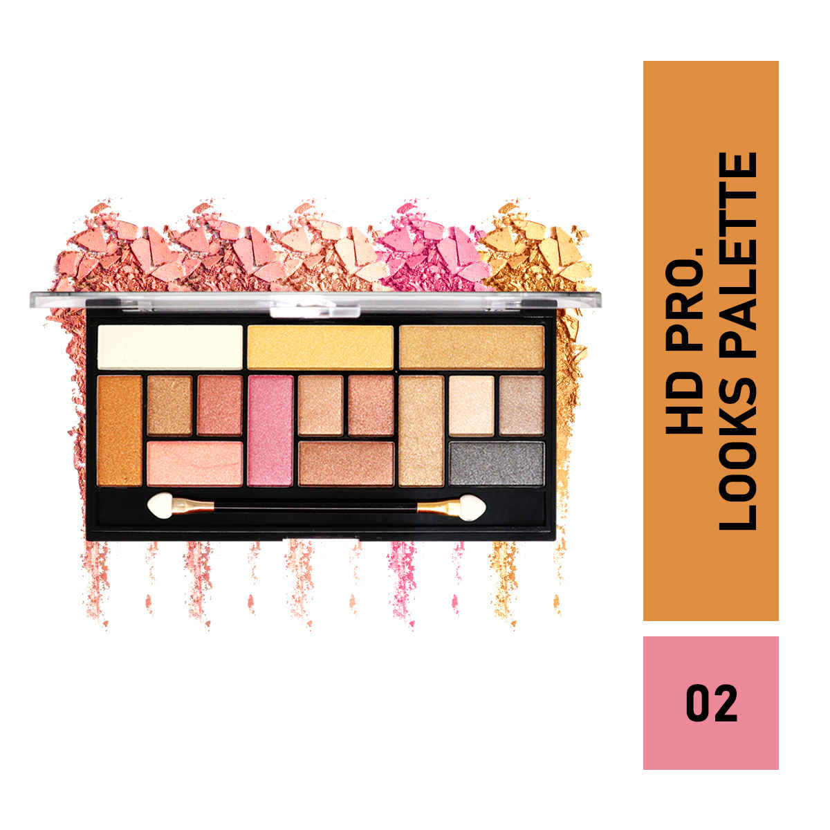 Buy Half N Half HD Pro Looks, Eyeshadow & Highlighter Makeup Kit, Multicolour Palette 02 (26.6g) - Purplle