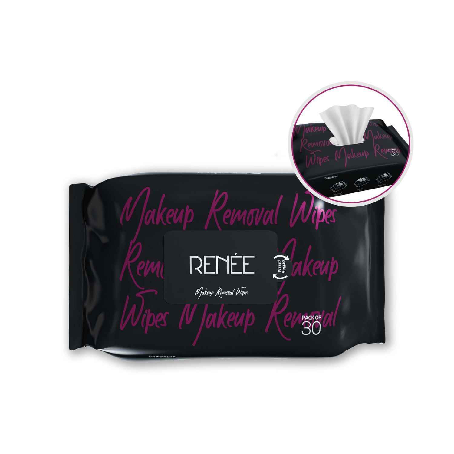 Buy RENEE Makeup Removal Wipes 30 Count, Effortlessly Erase Makeup, Hydrate & Soothe Skin With Cucumber & Aloe Vera Extracts -extracts - Antioxidant, Anti-inflammatory & Skin-conditioning Formula 150 gm - Purplle