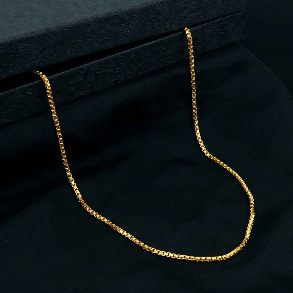 Buy Fashion Frill Ravishing Golden Chain Stylish Neck Chain Brass Gold Chain For Men Boys Women 28 Inches For Women and Girls - Purplle