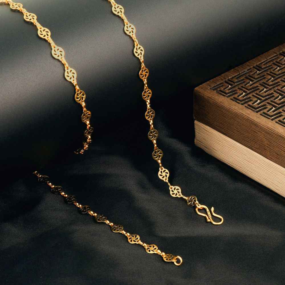 Buy Fashion Frill Fascinating Designer Gold Plated Neck Chain Golden Chain For Men Boys Women 28 Inches For Women and Girls - Purplle