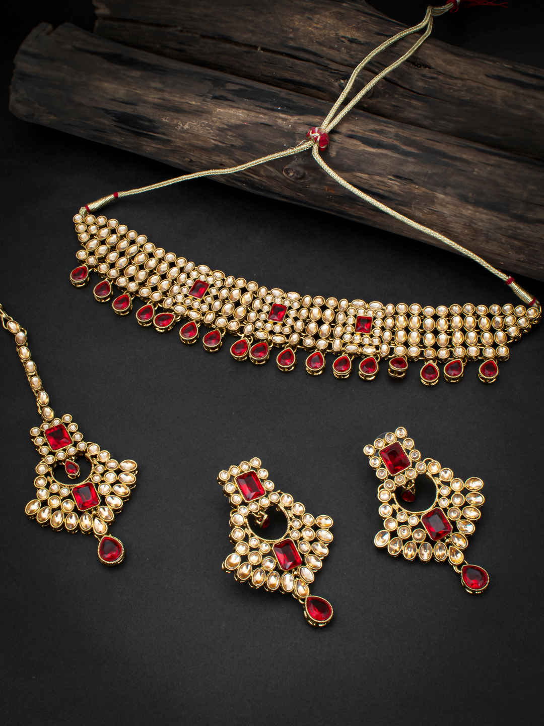 Buy Sukkhi Fancy LCT Gold Plated Choker Necklace Set for Women - Purplle