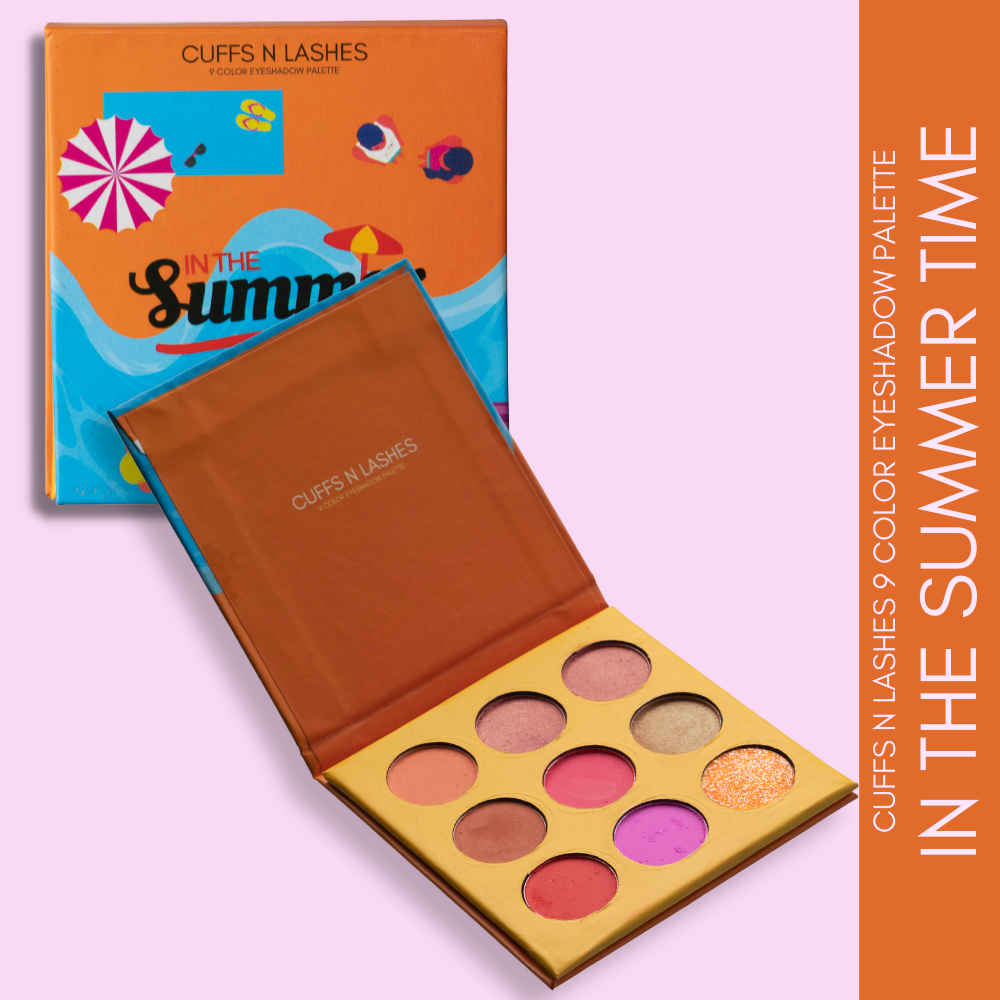 Buy Cuffs N Lashes 9 Color Eyeshadow Palette, In The Summer Time - Purplle