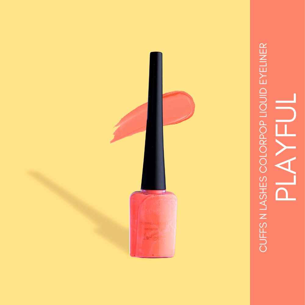 Buy Cuffs N Lashes Color Pop Eyeliner, Neon Orange, Playful - 6 ml - Purplle