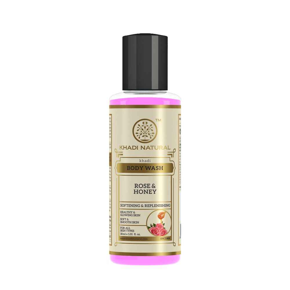 Buy Khadi Natural Rose & Honey Body Wash 30 ml - Purplle