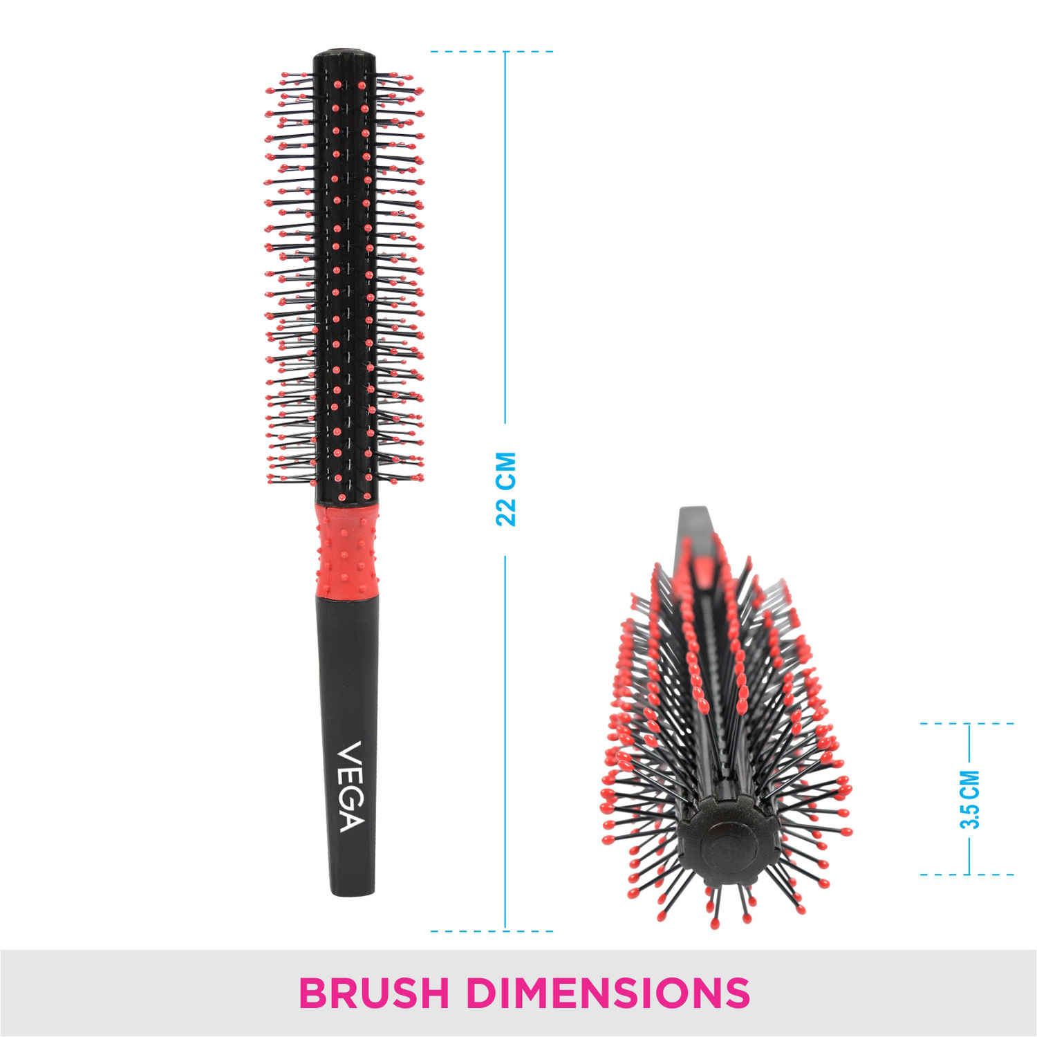 Buy VEGA Round Brush (R2-RBB) - may vary - 1 Pc - Purplle