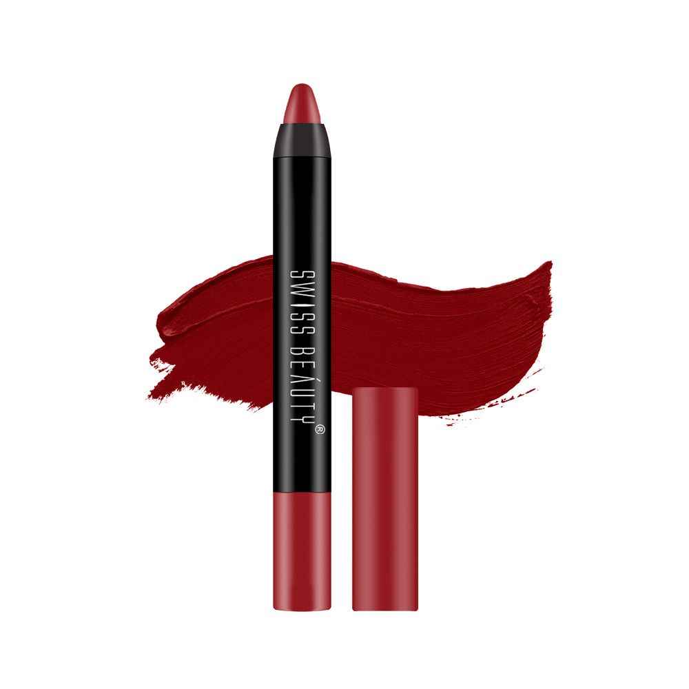 Buy Swiss Beauty Stay on Matte Crayon Lipstick SB-214-14 (Crayon) 3.5 gm - Purplle