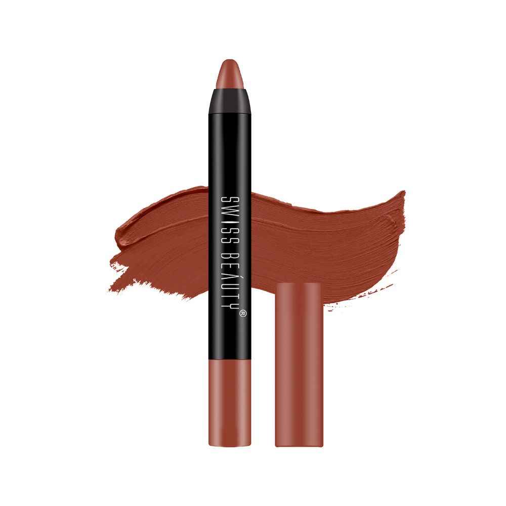 Buy Swiss Beauty Stay on Matte Crayon Lipstick SB-214-21 (Crayon) 3.5 gm - Purplle