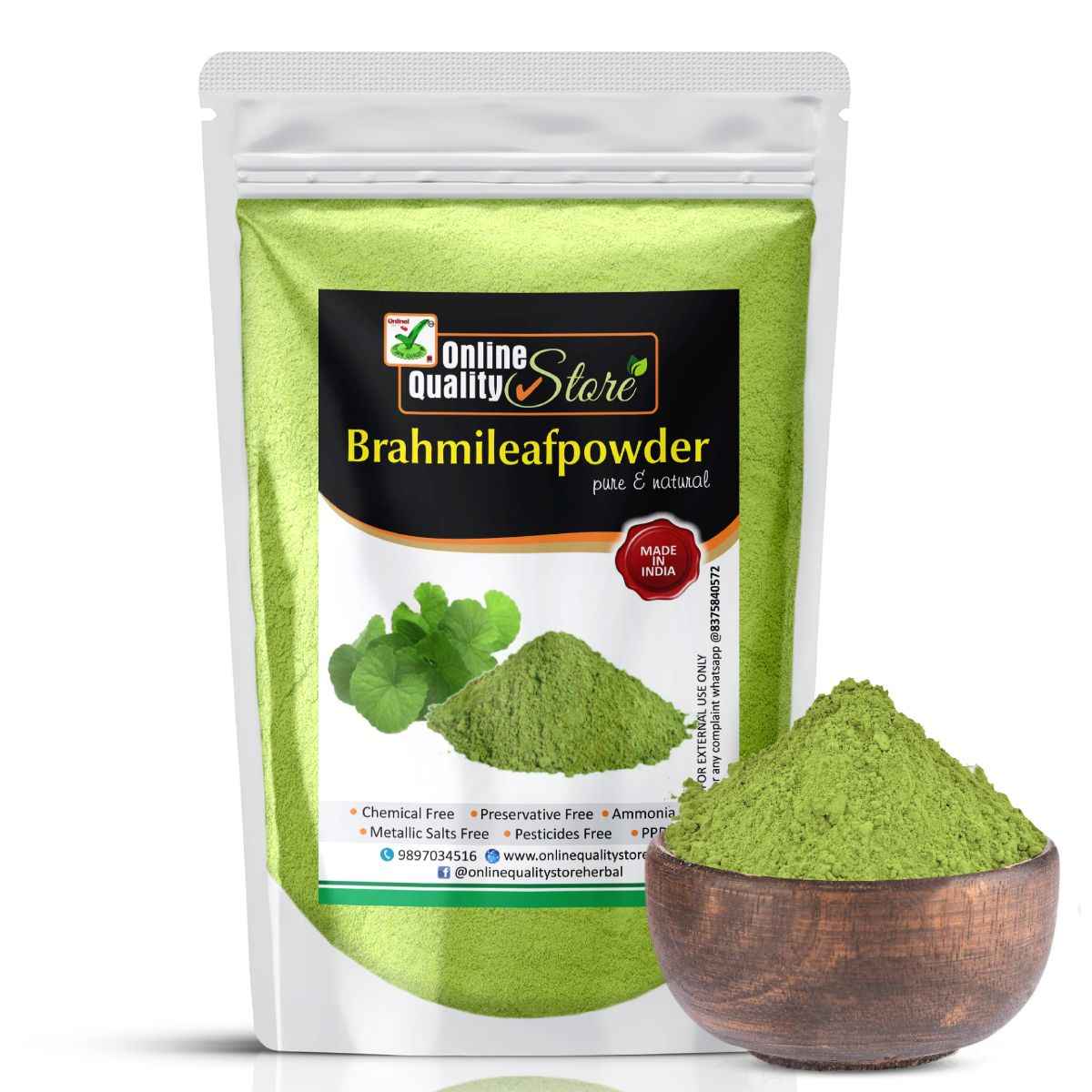 Buy Online Quality Store Brahmi Leaf Powder For Hair_400g | Brahmi Powder | Organic Brahmi Powder | Brahmi Leaves Bacopa Monnieri Powder{brahmileafpowder_400} - Purplle