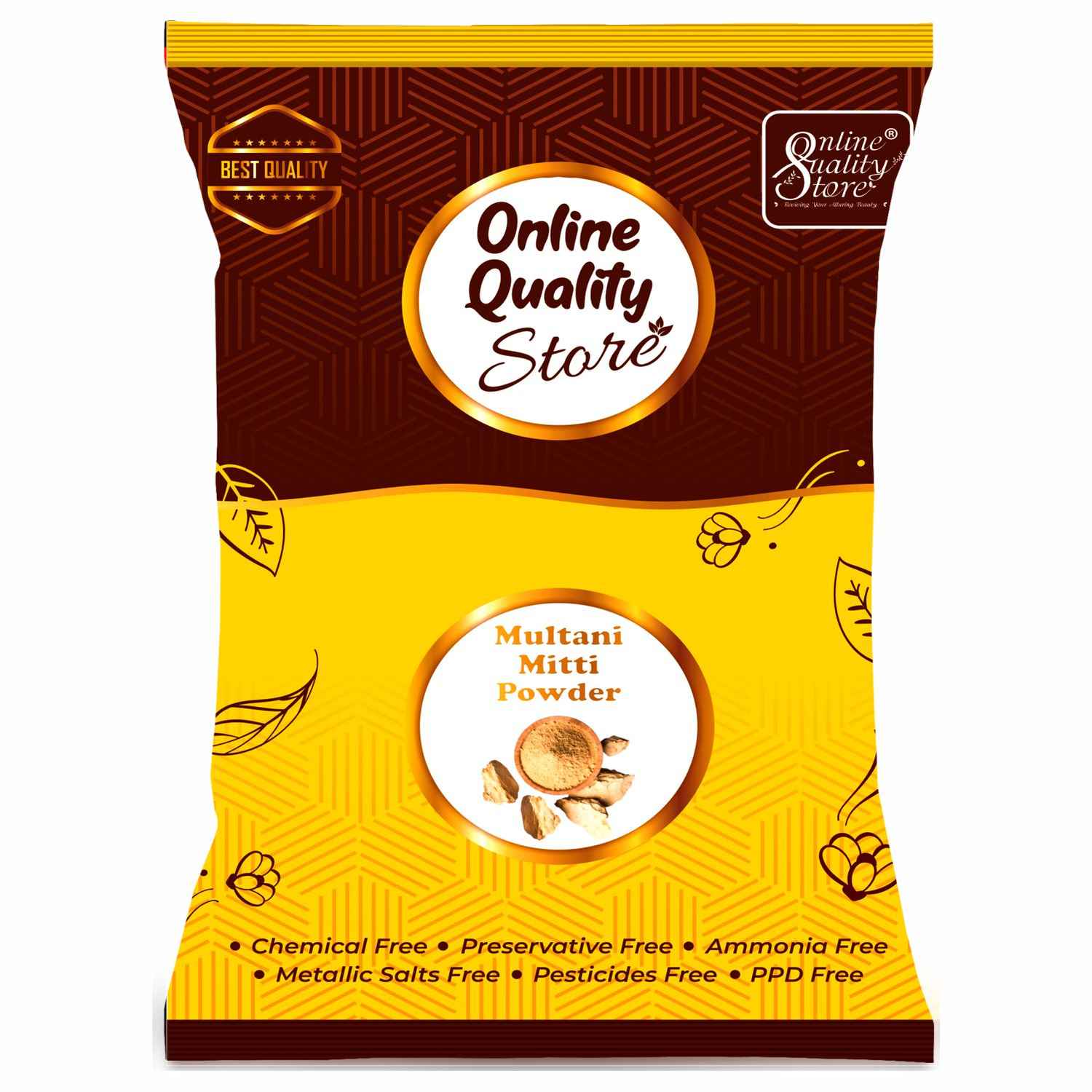 Buy Online Quality Store Multani Mitti Powder_200g - Bentonite clay|Fuller’s Earth/Calcium Bentonite Clay For face skin Hair and Body|Multani Mitti Face Pack Powder{Multani_Powder_200g} - Purplle