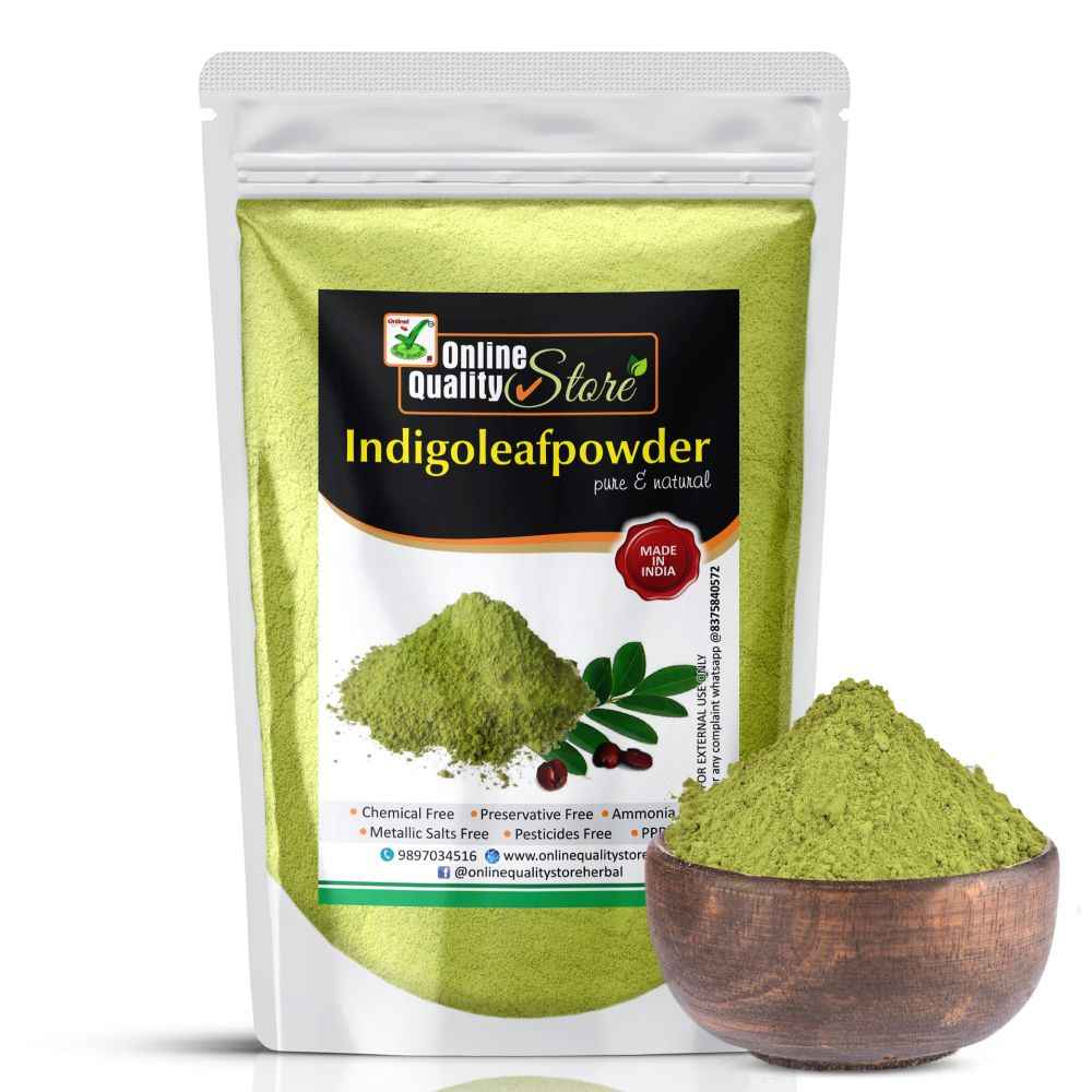 Buy Online Quality Store Indigo powder - 200 g |Organic Indigo Powder -100g | Indigofera Tinctoria | Natural Hair Colorant Black/Brown Hair & Beard |Indigo leaves powder{indigo_powder_200} - Purplle