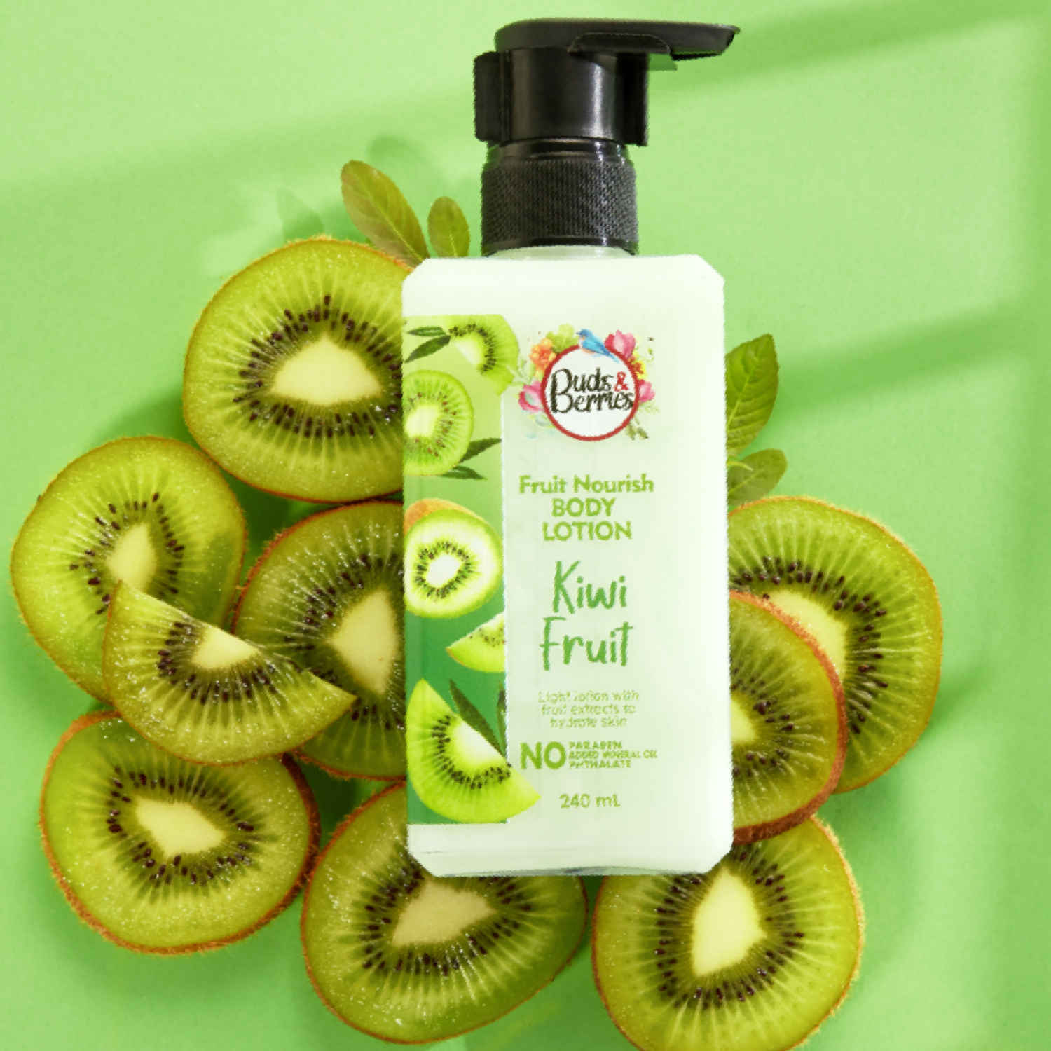 Buy Buds & Berries Fruit Nourish Kiwi Body Gel Lotion, Normal Skin, No Paraben - 240 ml - Purplle