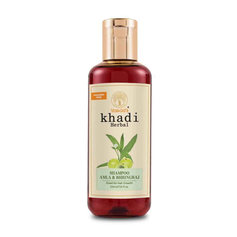 Buy Vagad's Khadi Herbal Gramodaya A mla and Bhringraj Shampoo 210 ml | Strengthens Hair | Best for Hair Fall | Parabens Free | Silicon Free - Purplle
