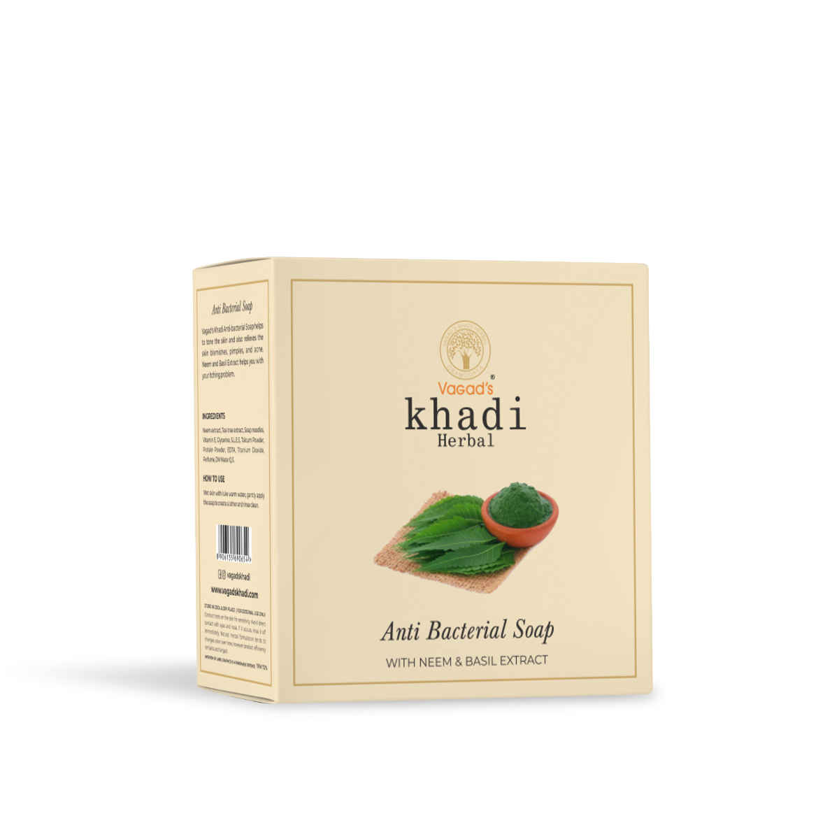 Buy Vagad's Khadi Anti-Bacterial Soap 100gm | Relieves Blemishes | Tone the Skin (Pack of 3) - Purplle