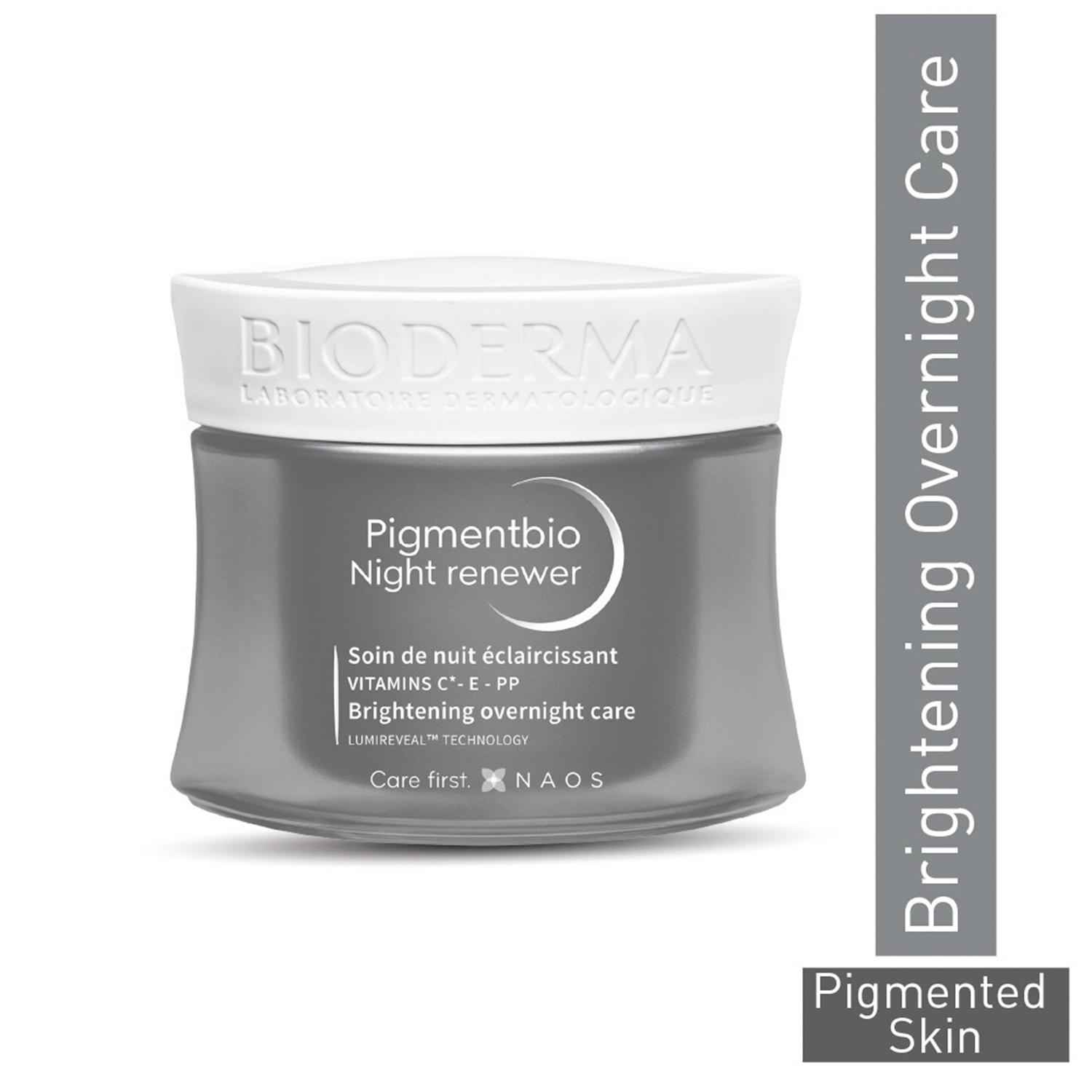 Buy Bioderma Pigmentbio Night Renewer Brightening Overnight Cream For Skin Prone To Pigmentation Disorders, 50 ml - Purplle