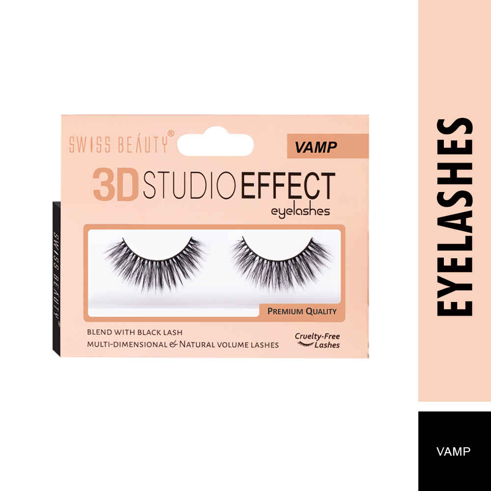 Buy Swiss Beauty 3D Studio Effect Eyelashes - VAMP - Pack of 1 - Purplle