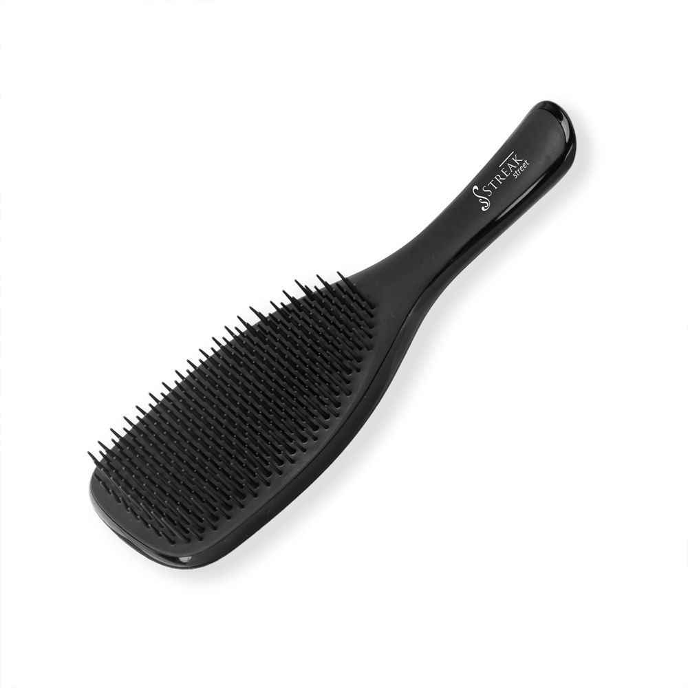 Buy Streak Street Easy Comb Dry And Wet Hair Detangler Hairbrush - Deep Black - Purplle