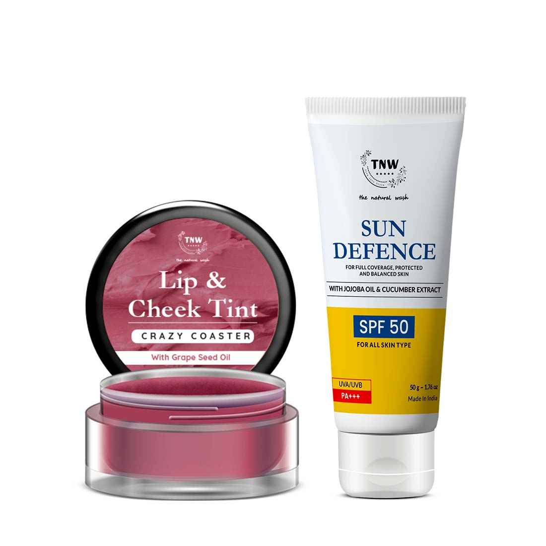 Buy Combo of 2- Crazy Coster Lip Tint 5gm & SPF Cream 50 gm - Purplle