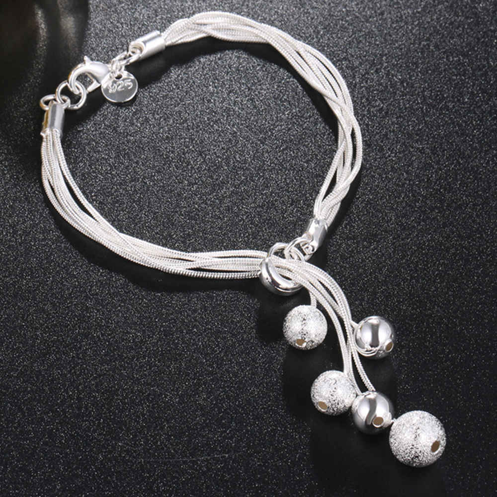 Buy Jewels Galaxy Silver-Plated Multistrand Bracelet - Purplle