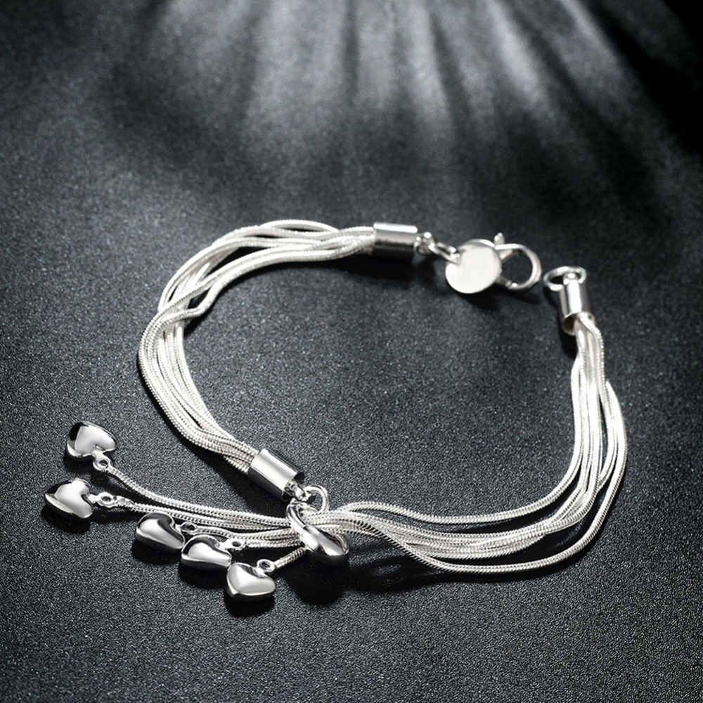 Buy Jewels Galaxy Silver-Plated Multistrand Bracelet - Purplle