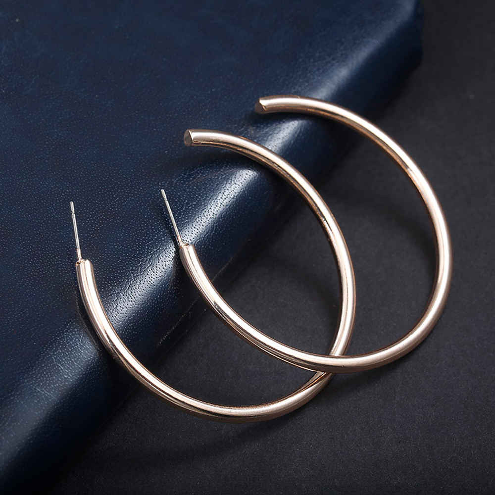 Buy Jewels Galaxy Women Gold-Plated Half Hoop Earrings - Purplle