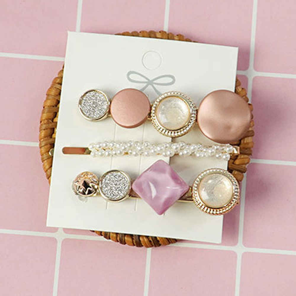 Buy Jewels Galaxy Stylish Pearl Gold Plated Hairclips for Women/Girls - Purplle