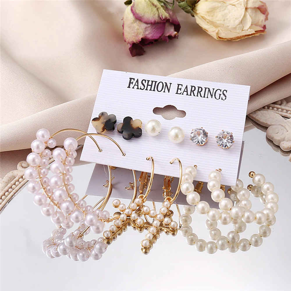 Buy Jewels Galaxy Jewellery For Women Gold-Toned Gold Plated Earrings Combo - Purplle