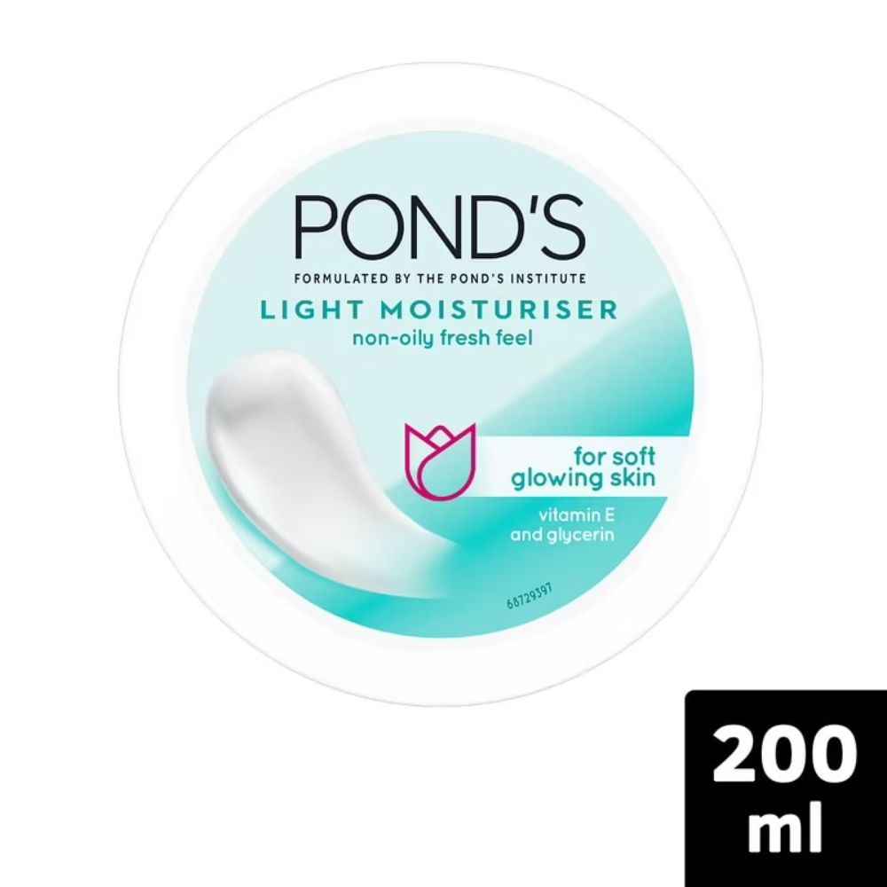Buy Ponds Light Moisturiser Non-Oily Fresh Feel With Vitamin E + Glycerine | 200ml - Purplle
