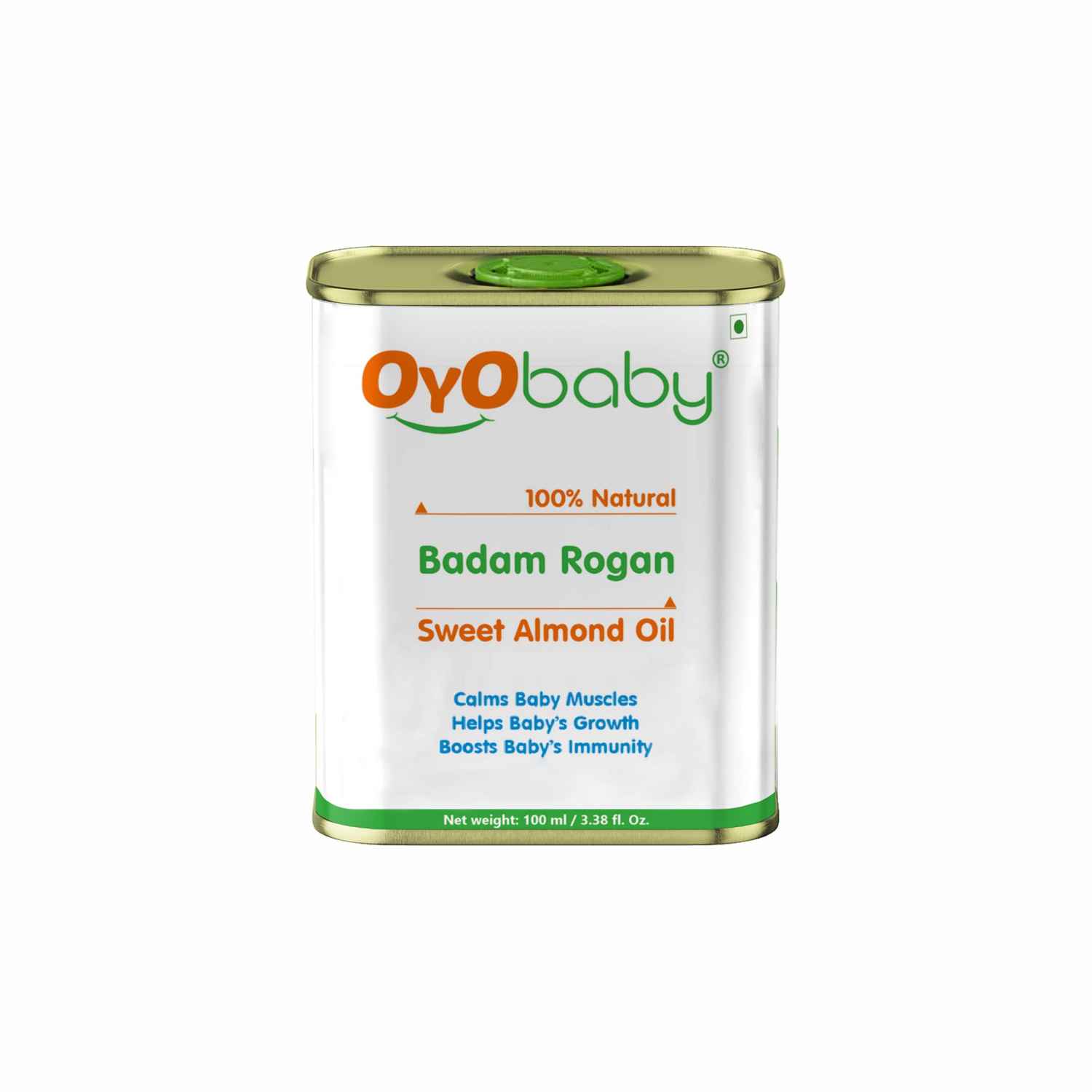 Buy Oyo Baby Badam Rogan Sweet Almond Oil | Rich In Vitamin -E For Healthy Skin , Hair And Body | Edible - For Calms Baby Muscles Helps Babys Growth Boosts Babys Immunity - 200 ml - Purplle