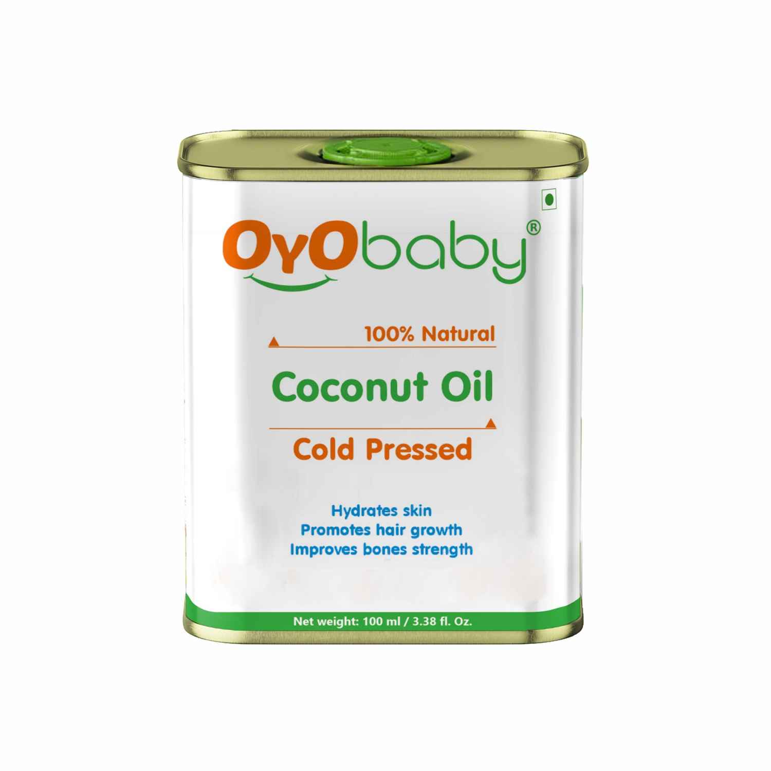 Buy Oyo Baby Coconut Baby Massage Oil a€“ 100 ml|For Faster Physical Growth ForA Hydrates Skin Promotes Hair Growth Improves Bones Strength |Cold Pressed | - Purplle