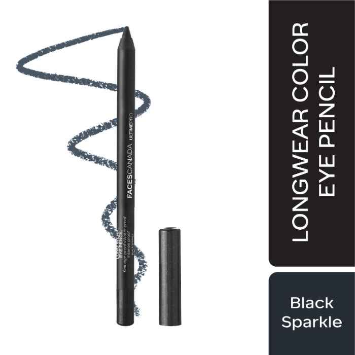 Buy FACES CANADA Ultime Pro Longwear Eye Pencil - Dark Sparkle 03 1.2 gm | 8 Hr Long Stay | Smooth One Stroke Application | Intense Color Pay Off | Soft Blendable Formula | Smudge Proof | Water Proof - Purplle