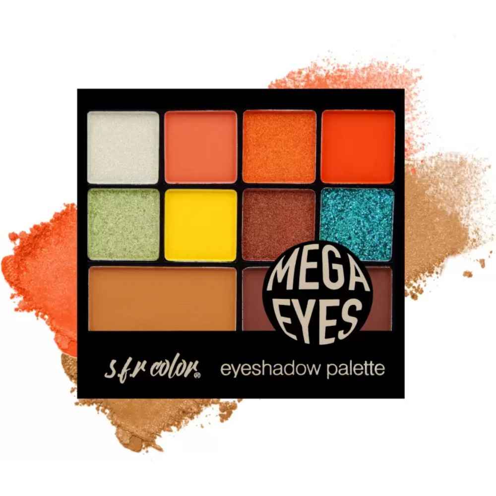 Buy s.f.r color Matte,Simmer & Glitter Combo Eyeshadow Palette 10 Color Mega Mini Eye Palette (14.3g) 7267-03 - Purplle