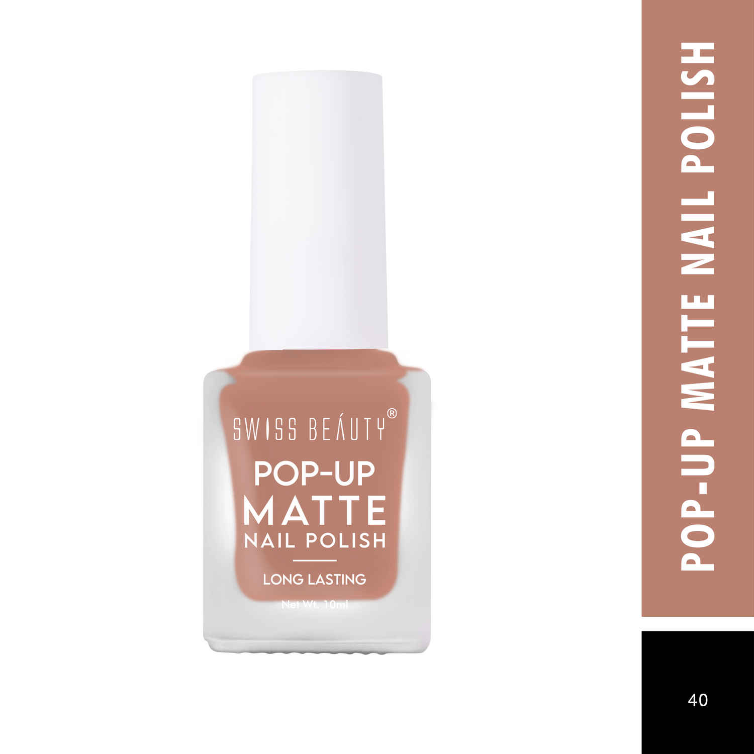 Buy Swiss Beauty POP-UP Matte Nail Polish 40 Brown (10 ml) - Purplle
