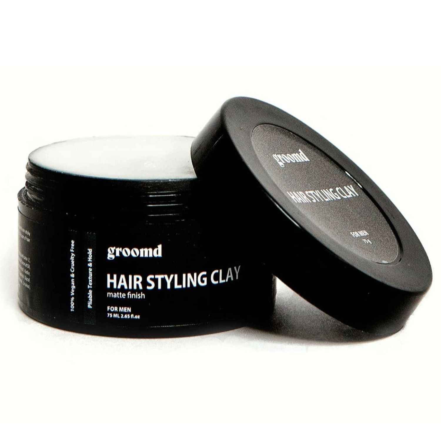 Buy Groomd Hair Styling Clay for Natural texture and Matte Finish Hair Wax Clay Pliable Texture and Hold Hair Clay (75 g) - Purplle
