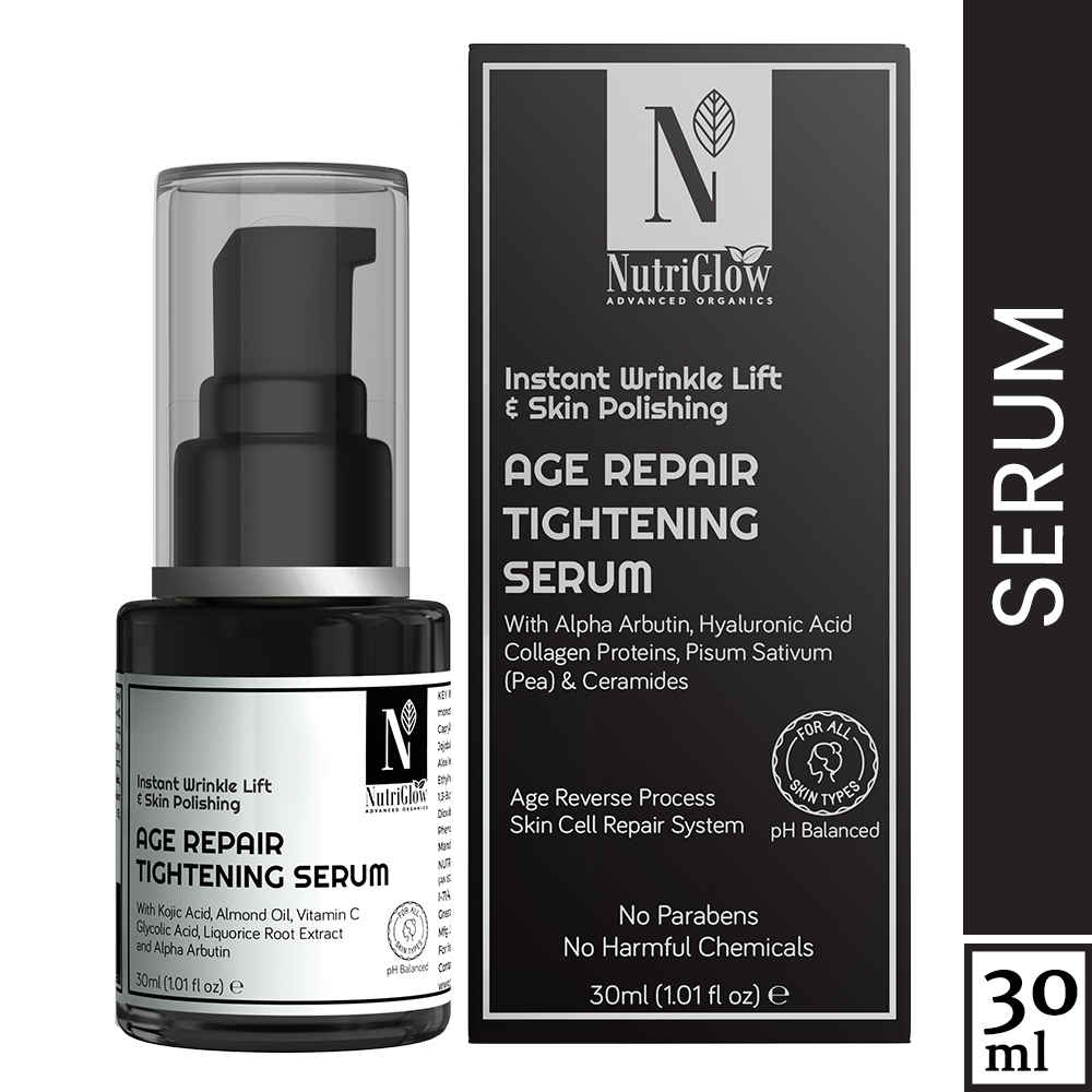 Buy NutriGlow Advanced Organics Age Repair Tightening Serum For Instant Wrinkle Lift (30 ml) - Purplle