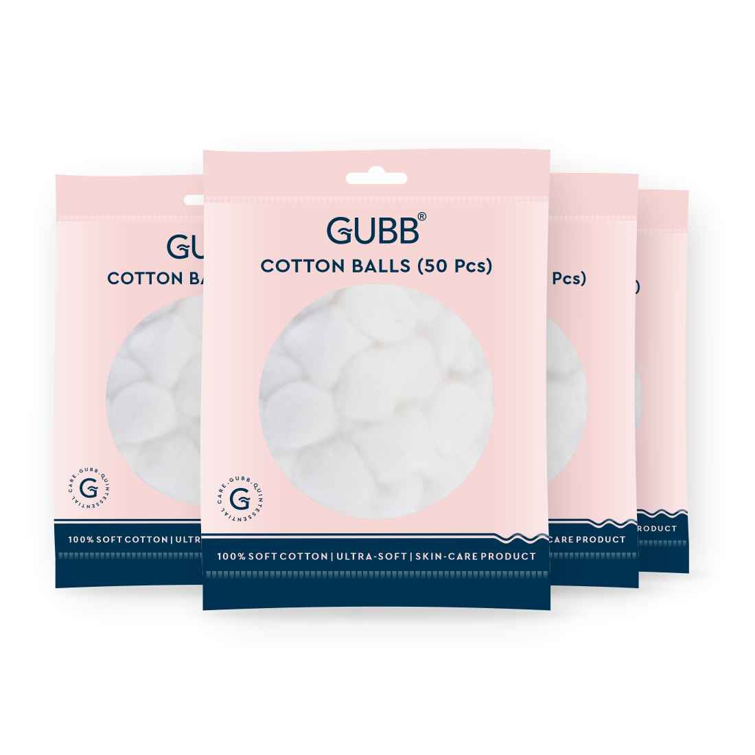 Buy GUBB White Cotton Balls for Face Cleansing & Makeup Removal Pack of 4 - 50 polybag - Purplle