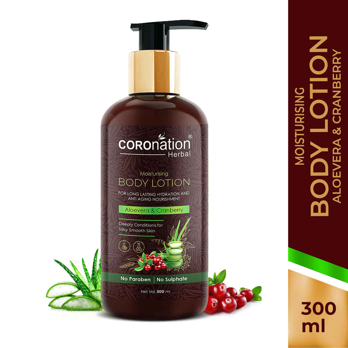 Buy COROnation Herbal Aloevera and Cranberry Body Lotion - 300 ml - Purplle