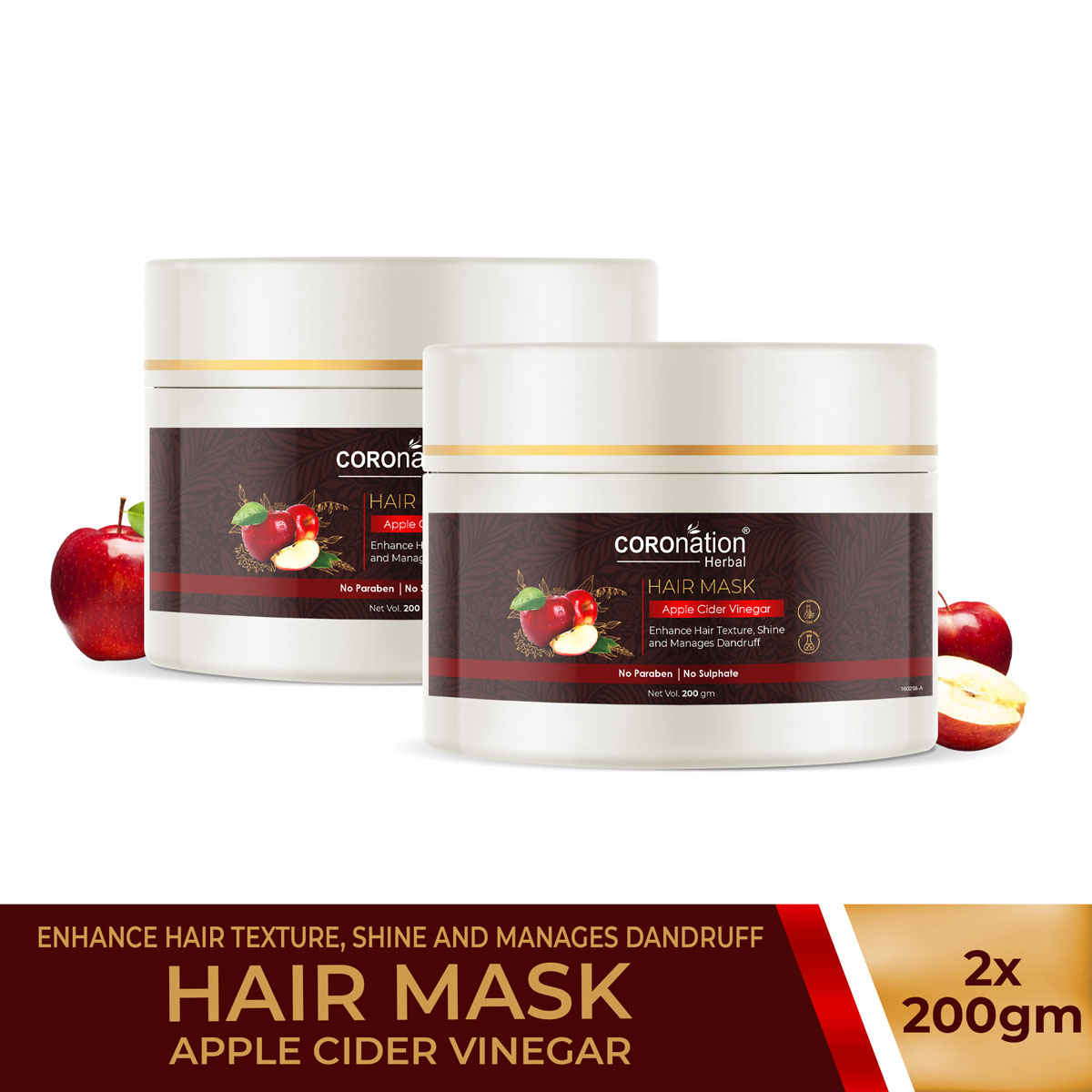 Buy COROnation Herbal Apple Cider Vinegar Hair Mask - 200 gm X 2 ( Pack of 2 ) - Purplle