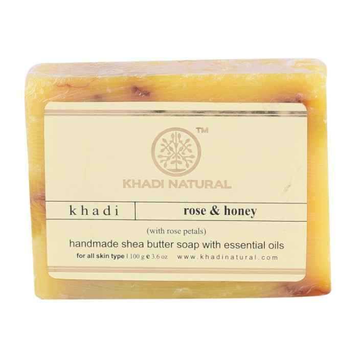 Buy Khadi Natural Rose Honey With Rose Petals Soap| Soft & Supple Skin - (100 g) - Purplle