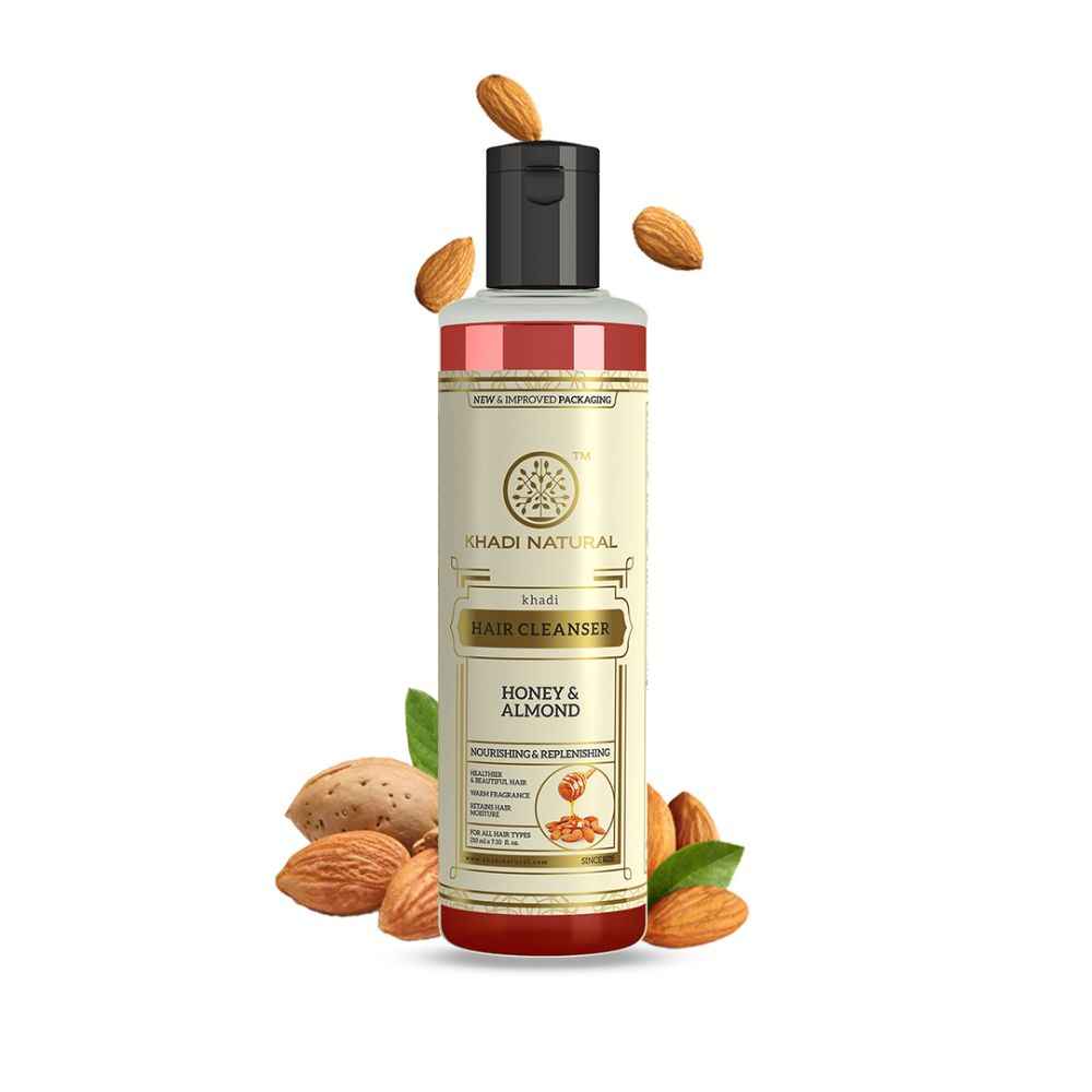 Buy Khadi Natural Honey & Almond Hair Cleanser | Retains Hair Moisture - (210 ml) - Purplle