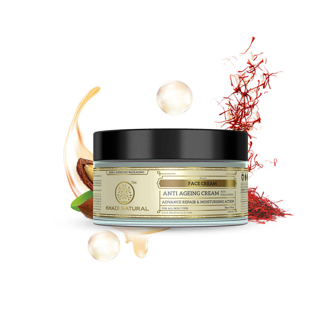 Buy Khadi Natural Anti Ageing Cream| Reduce Fine Lines & Wrinkles - (50gm) - Purplle