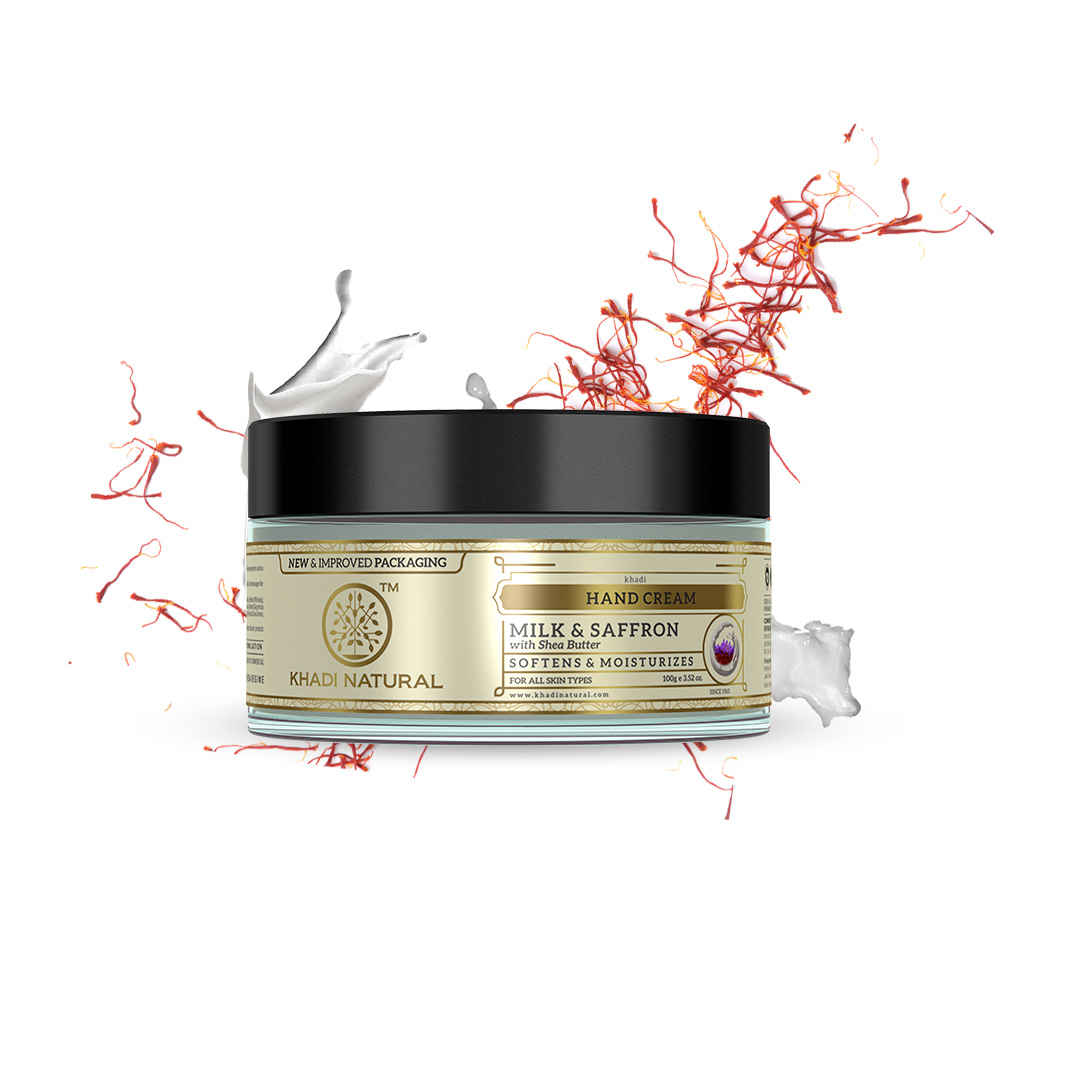Buy Khadi Natural Milk & Saffron Hand Cream| Soften & Moisturize - (100 g) - Purplle
