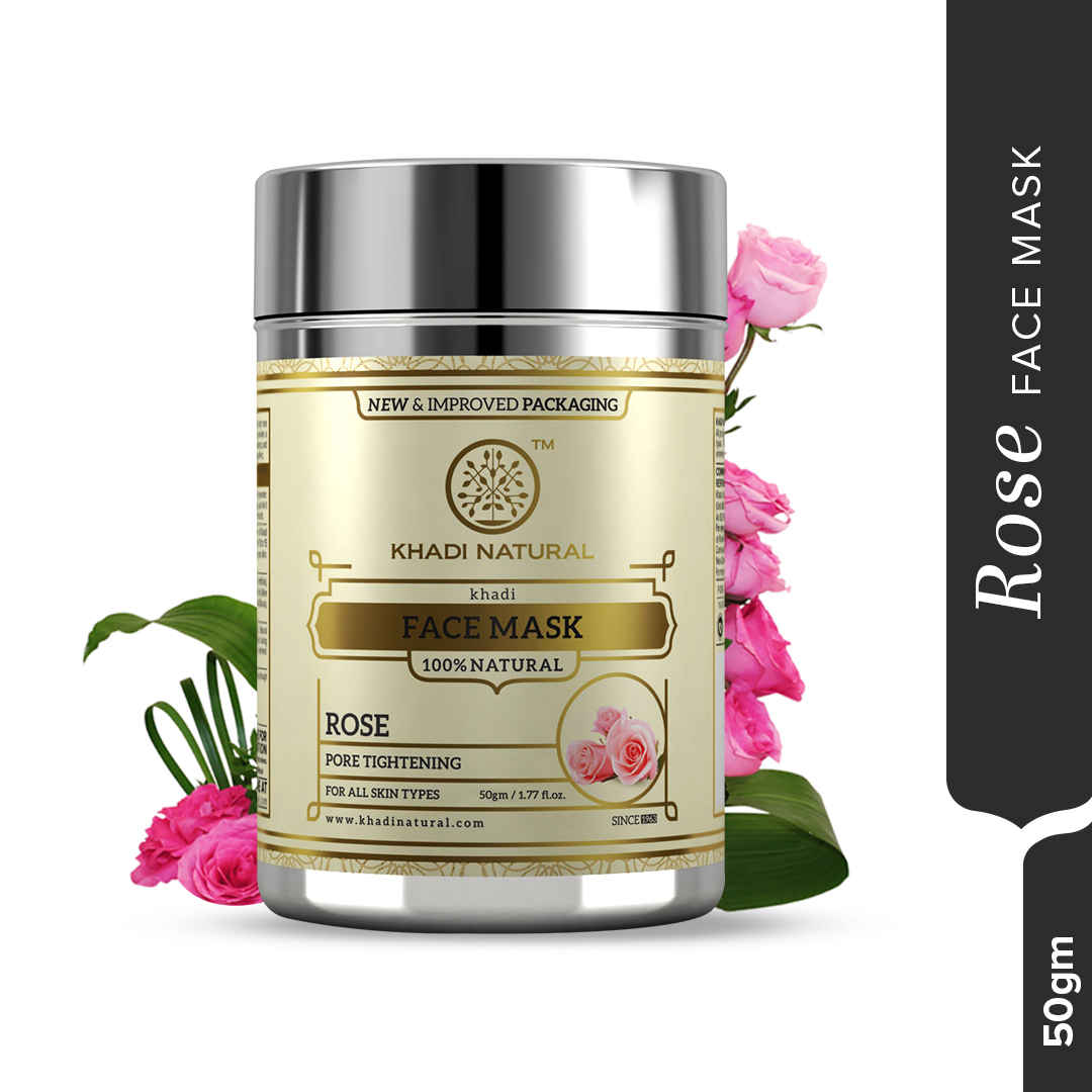 Buy Khadi Natural Rose Face Mask| Reduce Skin Dryness - (50 g) - Purplle