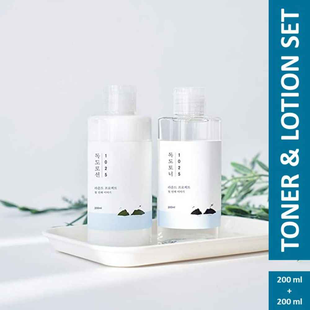 Buy Round Lab 1025 Dokdo Toner+Lotion Set | Korean Skin Care - Purplle
