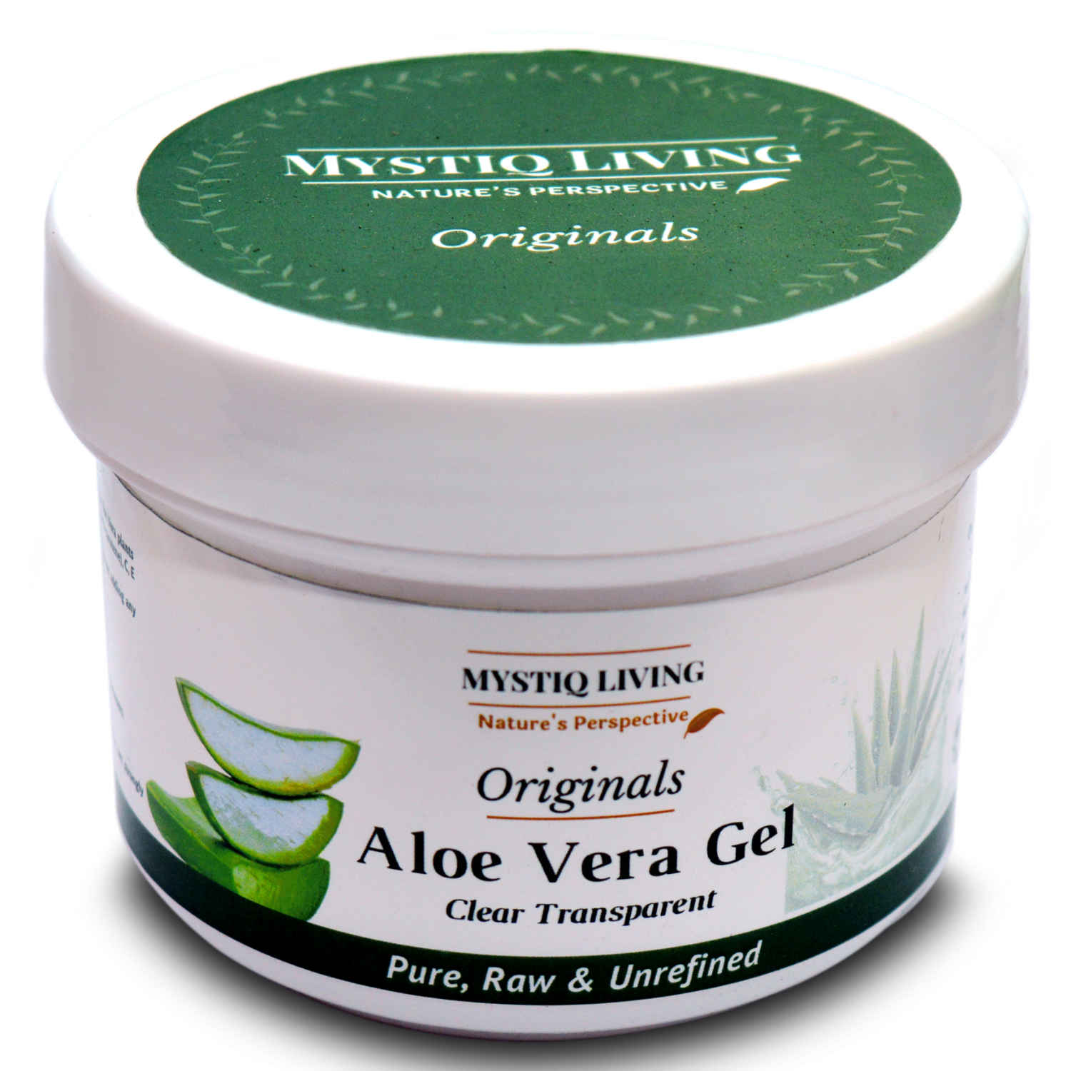 Buy Mystiq Living Originals - Pure Natural Aloe Vera Gel (Clear) | For Face Acne, Scars, Glowing & Radiant Skin | aloe vera gel for face and hair | 220GM - Purplle